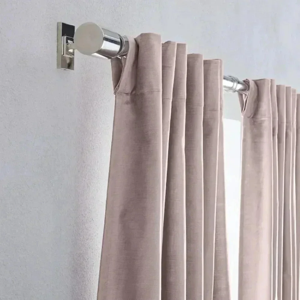 [West Elm] NWOT Luster Velvet Curtain - Dusty Blush